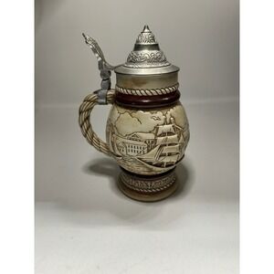 Vintage 1977 Avon "Tall Ships" Beer Stein - Handcrafted in Brazil